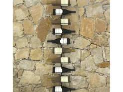 Botellero de pared para 10 botellas metal negro ES727546
