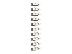 Botellero de pared para 10 botellas de metal blanco ES865995