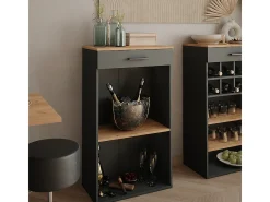 Botellero oro power roble/antracita 60x34.5x106 repose