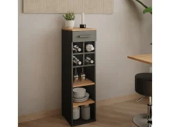 Botellero oro power roble/antracita 30x34.5x106 repose