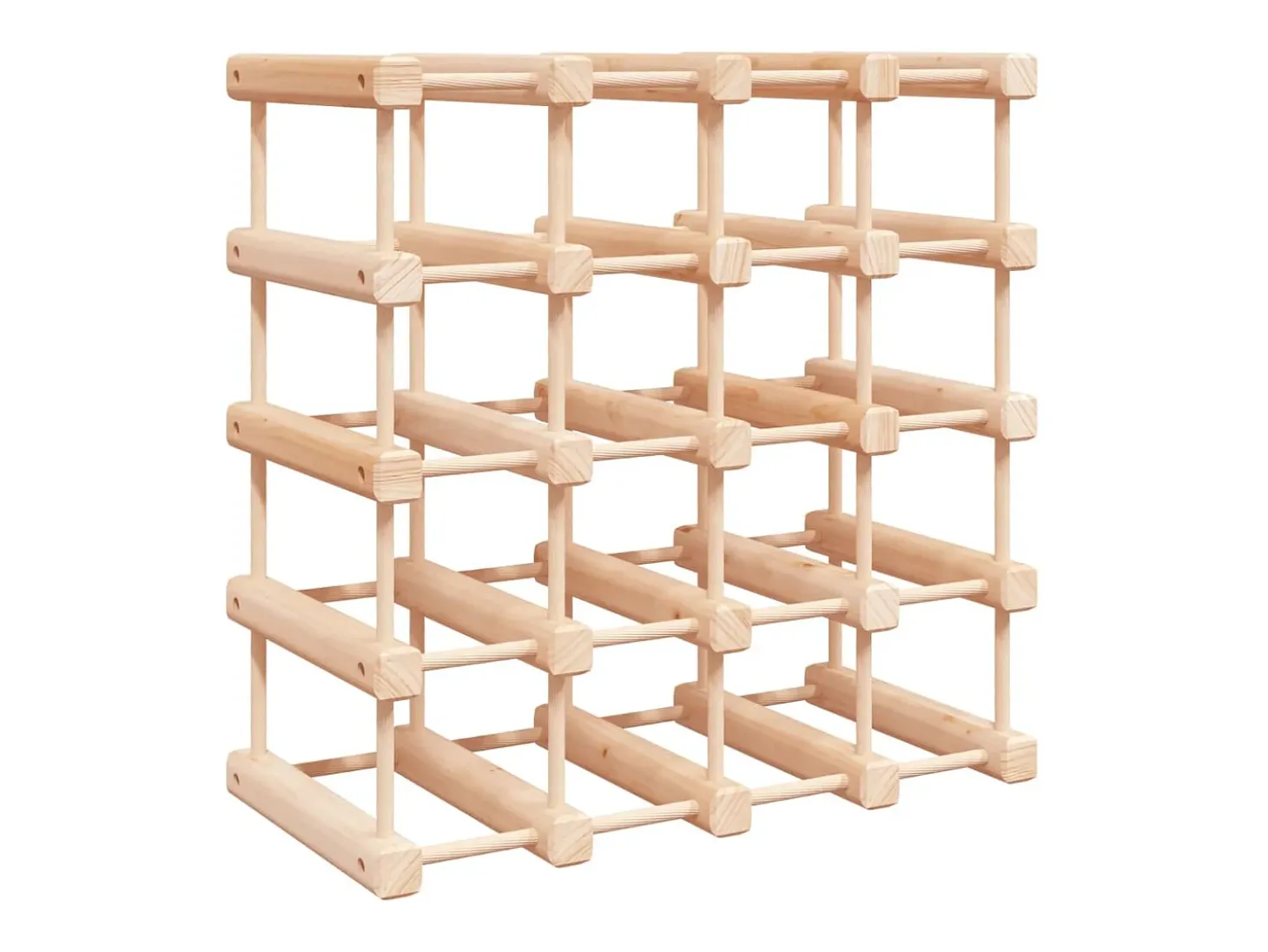 Botellero para 20 botellas madera maciza pino 46,5x23x46,5 cm ES782694