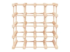 Botellero para 20 botellas madera maciza pino 46,5x23x46,5 cm ES782694