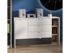 Bufé 1 puerta 4 cajones Ronan Blanco