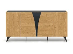 Bufé 5 puertas Soah Madera y Negro
