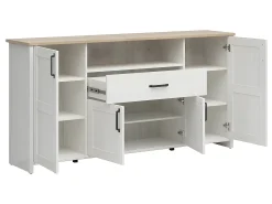 Bufé 4 puertas y 1 cajón Aksel Blanco y Madera