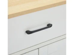 Buffé moderno 160x37x75 cm - con 3 cajones - con 4 puertas - blanco