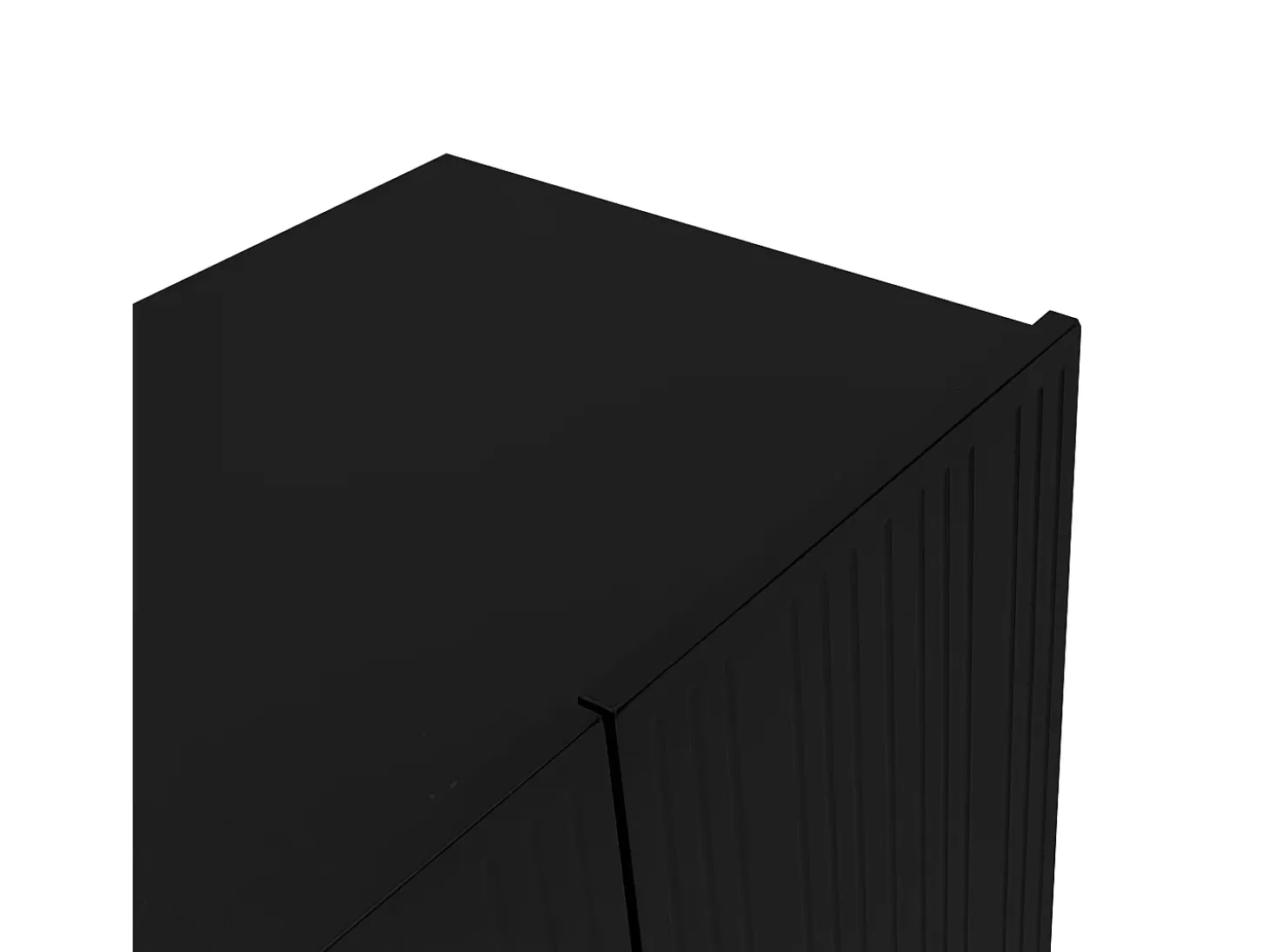 Buffet à 4 portes avec portes en forme de larme -Noir