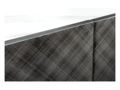 Buffet 150 cm 3 puertas 1 cajón gris y mármol blanco – Colección MILANO