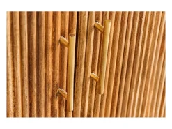 Buffet 105 cm 2 puertas madera maciza, mármol blanco y dorado – Colección YONA