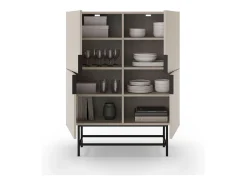 Buffet 4 portes beige 100 cm - Clea