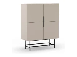 Buffet 4 portes beige 100 cm - Clea