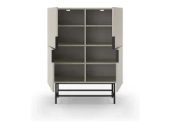 Buffet 4 portes beige 100 cm - Clea