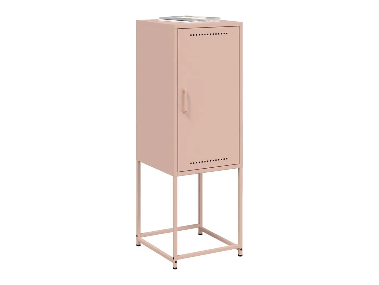 Buffet aparador cómoda armario mueble organizador cocina salón salón alto 36 x 39 x 107 cm acero rosa 02_0035154