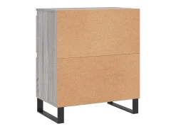 Buffet aparador cómoda armario unidad de almacenamiento organizador cocina salón salón juego de 2 sonoma madera gris 02_0036977