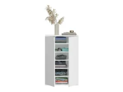 Buffet BODITE – 5 puertas – Blanco lacado – Elegancia y almacenamiento óptimo