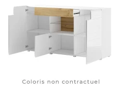 Buffet 160cm colección OHIO. Color gris antracita y roble.