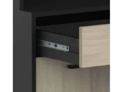 Buffet Cocina Napoli Puertas Abatibles Roble/Negro 84x177x40 cm