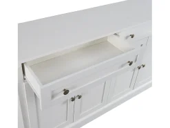 Buffet con 4 puertas y 2 cajones - madera - altura 150cm - Blanco antiguo