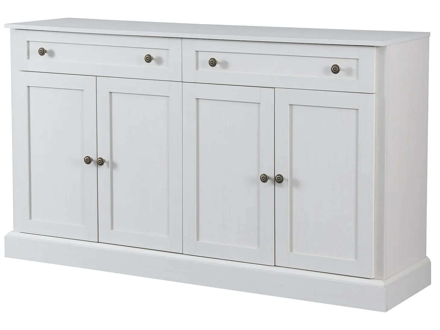 Buffet con 4 puertas y 2 cajones - madera - altura 150cm - Blanco antiguo