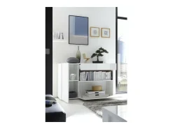 Buffet de 1 cajón y 2 puertas, colección KALO, color blanco, ideal para su sala de estar.