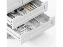 Buffet de cocina blanco con 2 cajones y 2 puertas