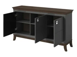 Buffet de diseño de 160cm para sala de estar en color gris y roble oscuro, colección PALACE.