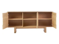 Buffet de madera clara de roble grabado L160 cm SEIGO