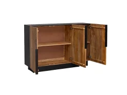 Buffet de madera de mango moderno con patas de metal negro