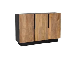 Buffet de madera de mango moderno con patas de metal negro