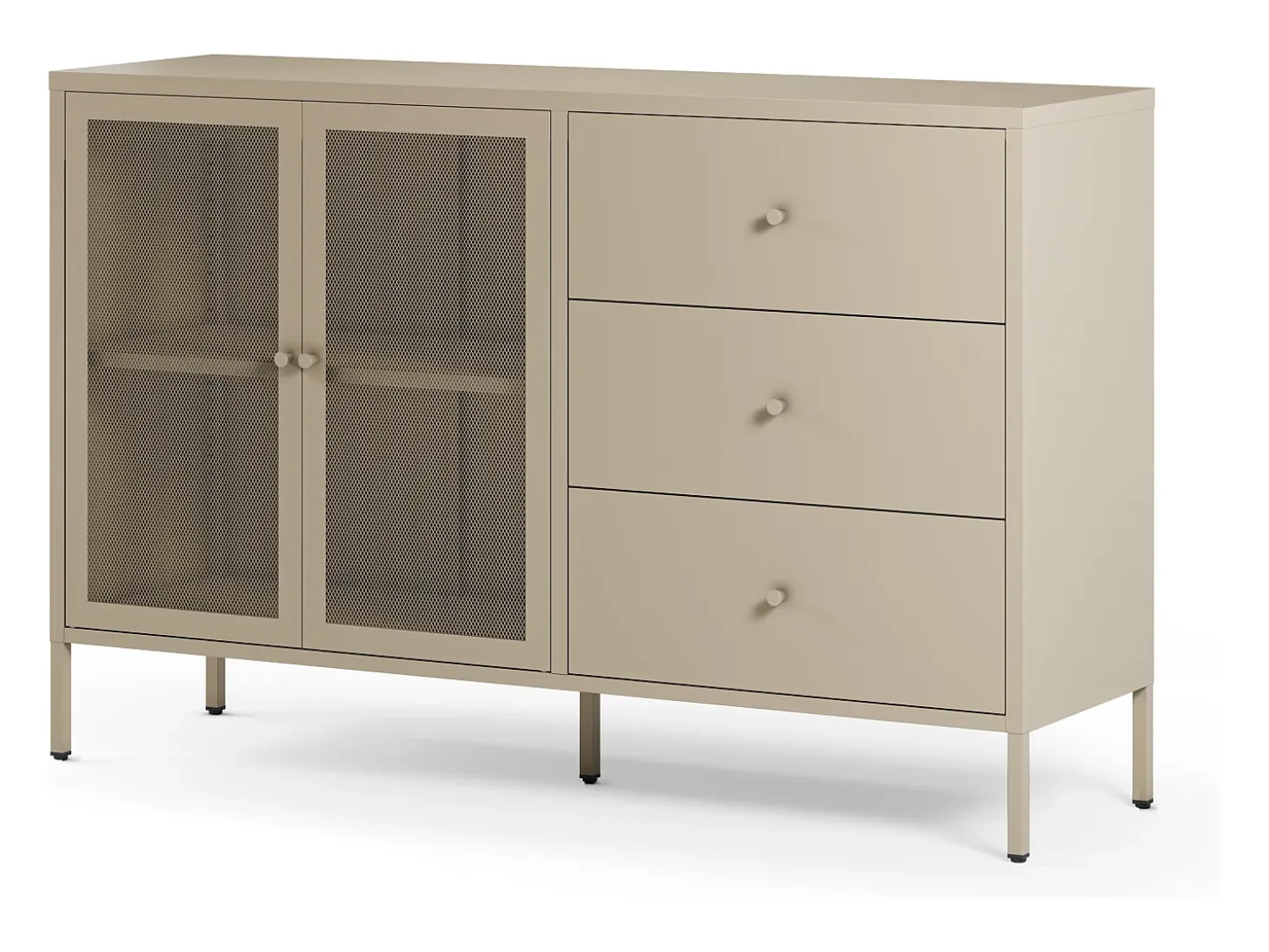 Buffet de metal beige arena 140 cm - Latem