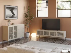 Buffet de metal beige arena 140 cm - Latem