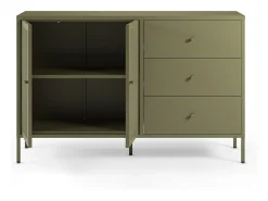 Buffet de metal verde caqui 140 cm - Latem