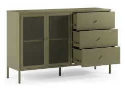 Buffet de metal verde caqui 140 cm - Latem