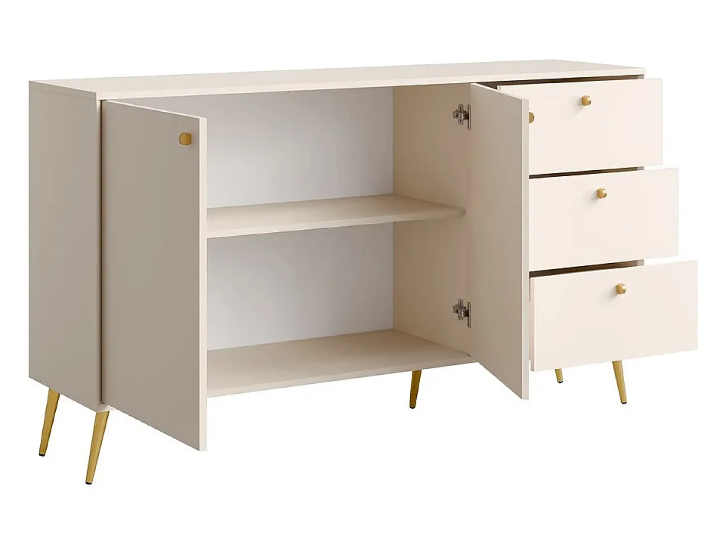 Buffet diseño AZURÉA – 2 puertas + 3 cajones – Color arena chic