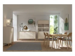 Buffet diseño AZURÉA – 2 puertas + 3 cajones – Color arena chic