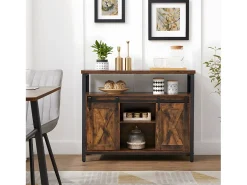 Buffet Estilo Industrial con Puertas Corredizas - L100 cm