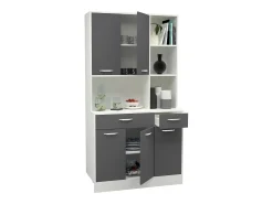 Buffet Hugo haaus, Antracita/Blanco, 100 x 44 x 188 cm