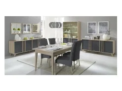 Buffet modelo medio MALMO gris. Mueble de diseño tipo ESCANDINAVO. Efecto ultra tendencia para su salón.