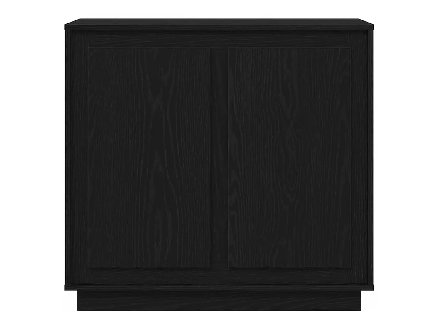 Buffet moderno Roble negro 80 x 34 x 75 cm Madera contrachapada