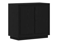 Buffet moderno Roble negro 80 x 34 x 75 cm Madera contrachapada
