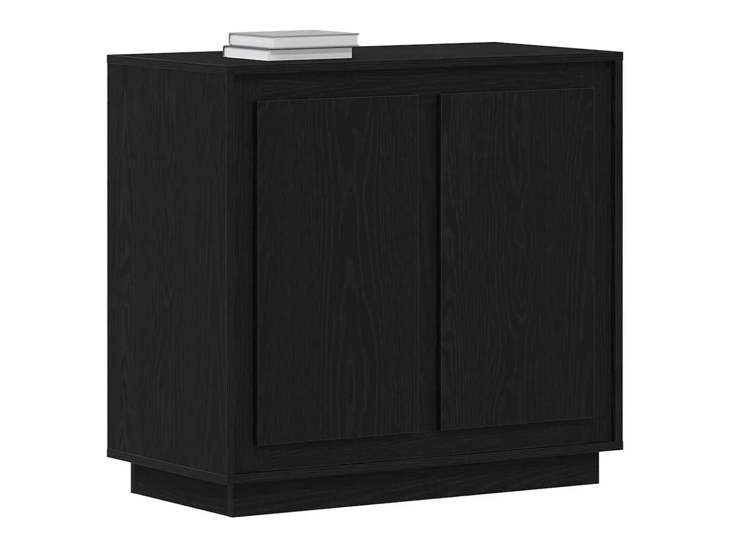 Buffet moderno Roble negro 80 x 34 x 75 cm Madera contrachapada