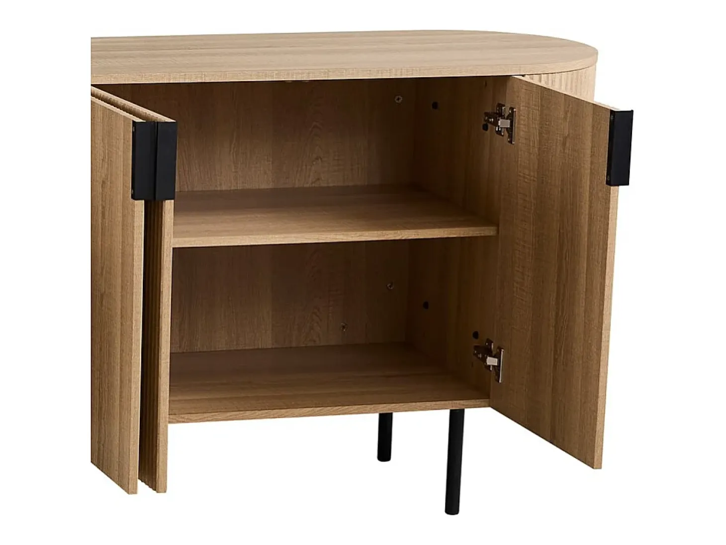 Buffet VAGOS – Color roble natural – 4 puertas – 200 cm – Gran aparador moderno – Almacenamiento espacioso