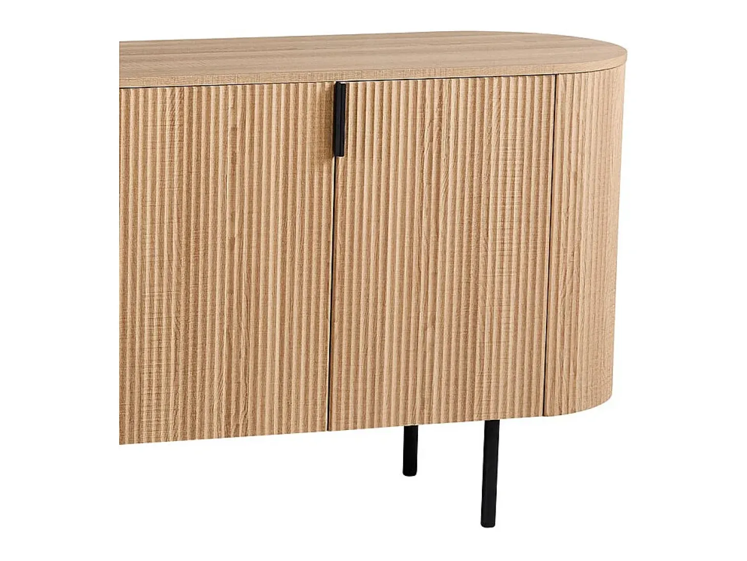 Buffet VAGOS – Color roble natural – 4 puertas – 200 cm – Gran aparador moderno – Almacenamiento espacioso