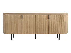 Buffet VAGOS – Color roble natural – 4 puertas – 200 cm – Gran aparador moderno – Almacenamiento espacioso