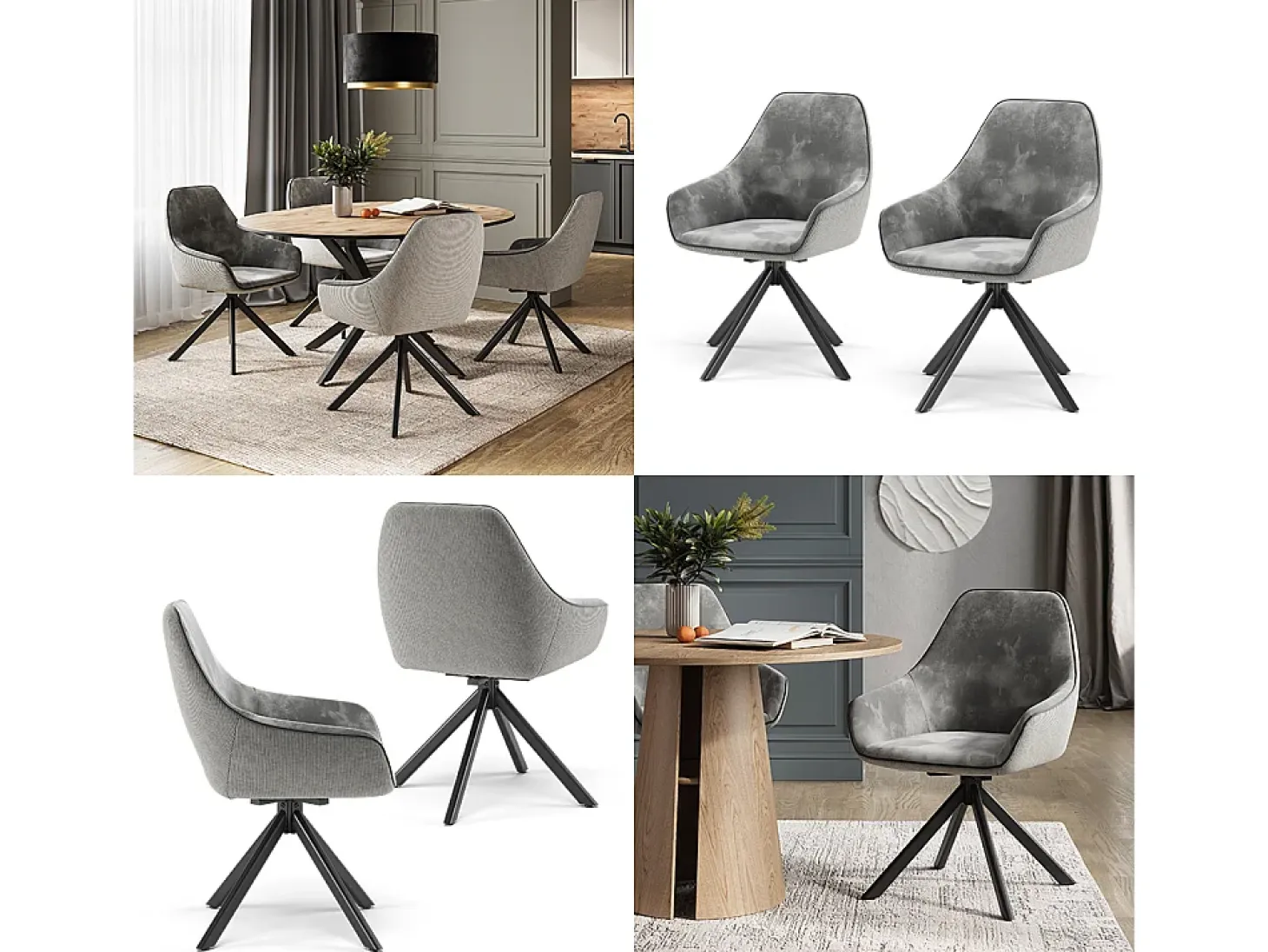 Butaca gris claro 60x62x89 eleganza