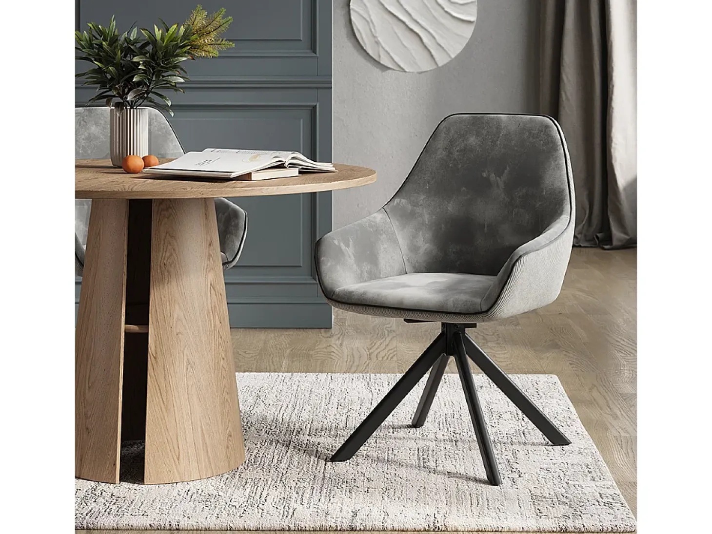 Butaca gris claro 60x62x89 eleganza