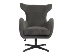 Butaca Munich giratoria y reclinable gris 100x77x85 cm Adec