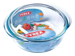Cacerola de vidrio Essentials Pyrex forma redonda con tapa 3,2L