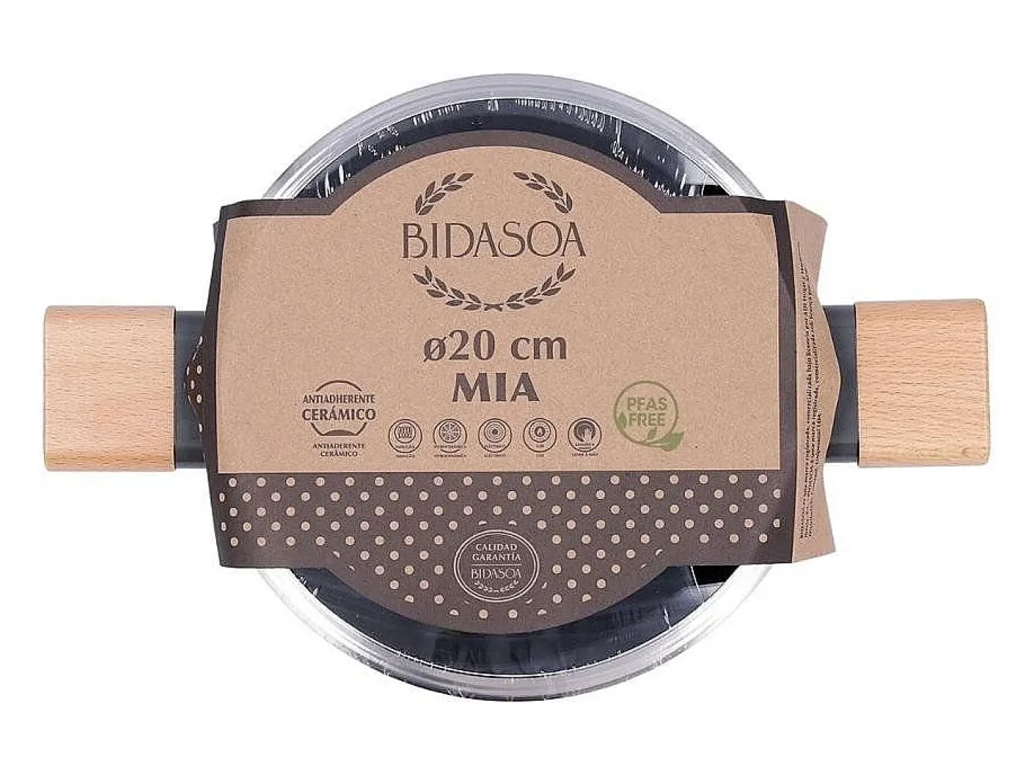 Cacerola Mia Bidasoa con tapa aluminio prensado gris Ø20 cm