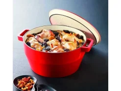 Cacerola Slow Cook Pyrex 3,6L hierro fundido rojo Ø24 cm